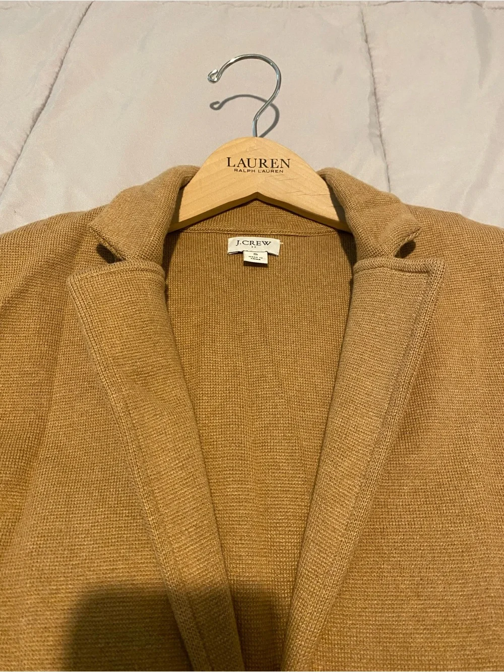 J. Crew Women's Camel-Tan Single-Button sweater Blazer